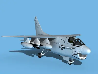 Chance Vought A-7C Corsair II V30 USN 3D model