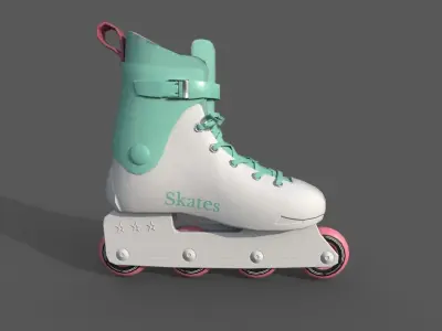 Inline Skaters Animations  Low-poly 3D model