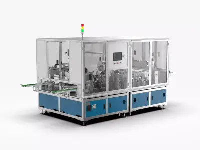 Automatic Mobile Phone Battery Adhesive Bending Production Line 3D model