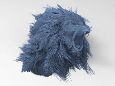 Lion head 3D model 3D model