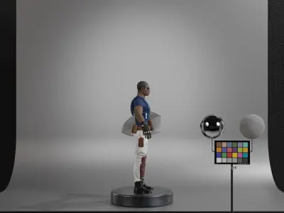 The Patriot - Eli Bradley Low-poly 3D model