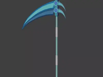 Icesickle - Terraria Inspired Scythe Low-poly 3D model