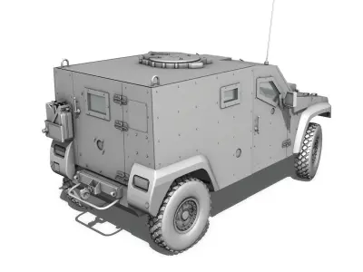 Auverland Panhard PVP - Army 3D model