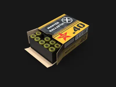 Ammo Pack  PBR  VR AR Ready Low-poly 3D model