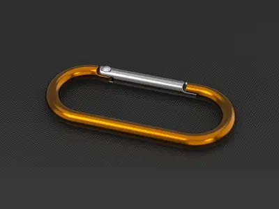 Carabiner 1 model as prop for 3D rendering 3D model