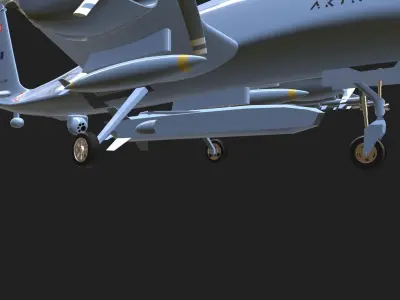AKINCI UAV Low-poly 3D model