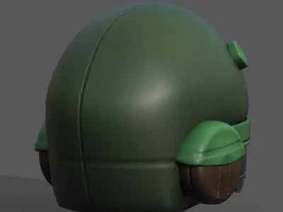 Helmet scifi fantasy futuristic military combat Low-poly 3D model