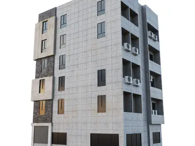 build01 modern office building Low-poly 3D model