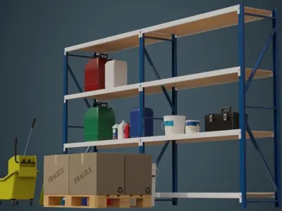 Industrial Props Collection 1A Low-poly 3D model