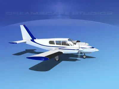 Piper PA-34 Seneca V08 3D model