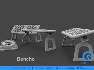 Bencho folding bench Free 3D print model