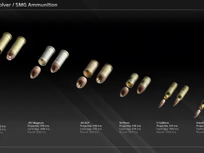 NATO Ammunition Low-poly 3D model
