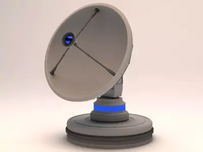 Radiotelescope Observatory Satellite Antenna 3D model