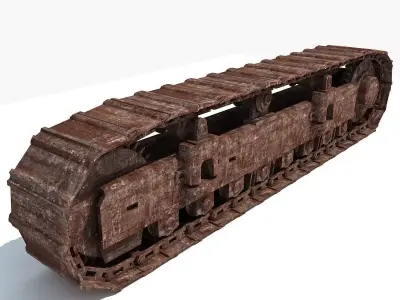 Rusted Crawler Track 3D model