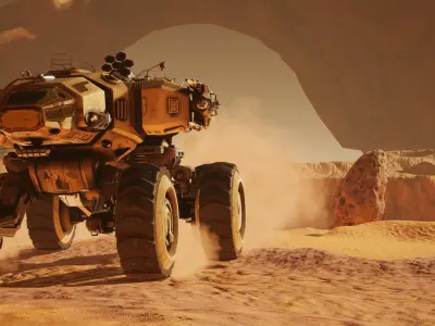 Mars Rover Low-poly 3D model