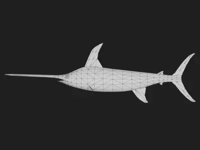 Swordfish Low-poly 3D model