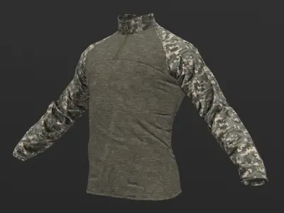 Mens Tactical Military Combat Shirt Low Poly Version Low-poly 3D model