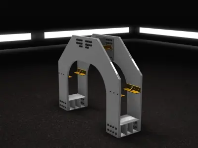 Suspension Bridge Cable-Deck Connection Free 3D model