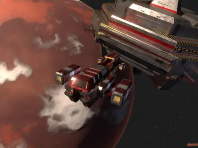 Starships Pack 1 Low-poly 3D model