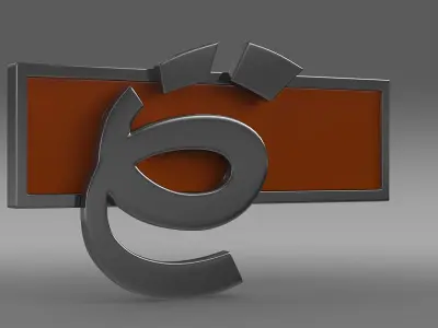 Yo mobile Logo 3D model