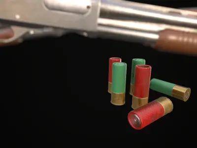 Remington870 Shotgun Low-poly 3D model