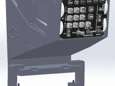 F-16 ICP for PC simulations with electronics parts fitted 3D print model