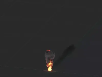 3D Fire and Smoke Animation 3D model