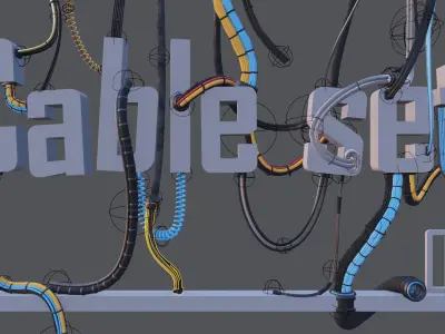 cable set 02 3D model