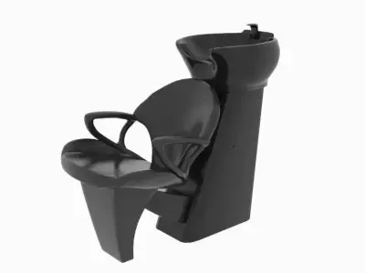 Barbershop furniture Free 3D model