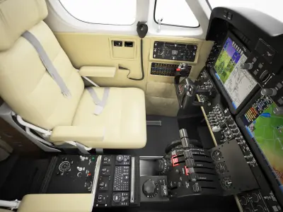 Beechcraft King Air c90gtx interior 3D model
