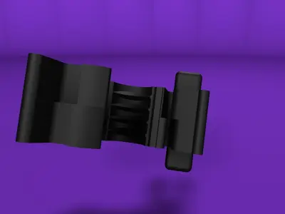 Plastic clamp with clip 3D model