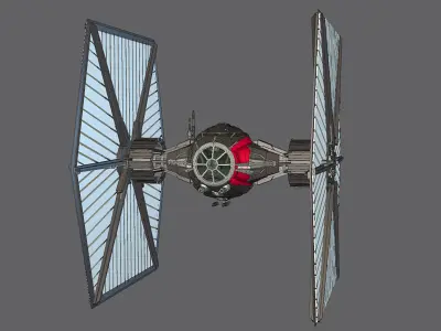 First Order TIE Low-poly 3D model