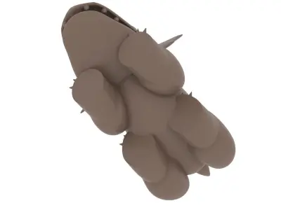 Mini Dinosaurs With Lying Position 3D model