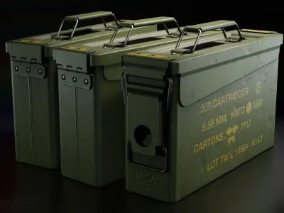 ammo can box Low-poly 3D model