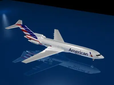 American Airlines 727 3D model