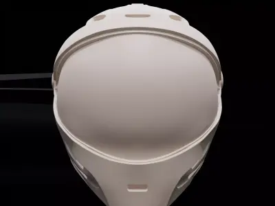 Futuristic Sci-Fi Full-Face Helmet 3D print model