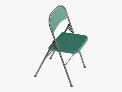 Folding Metal Chair  - Subdivision geometry Low-poly 3D model