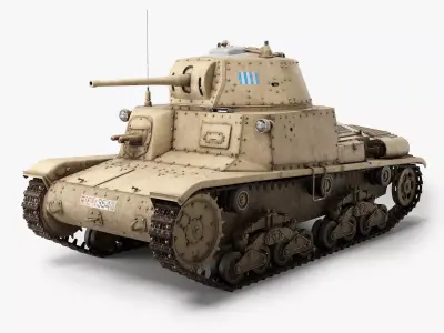 Ansaldo M15 42 Italian Tank 3D model