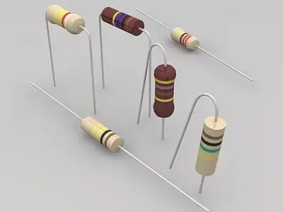 resistors set of Low-poly 3D model