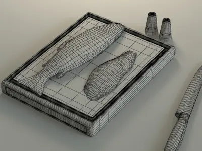 Trout and a Fish Fillet  3D model