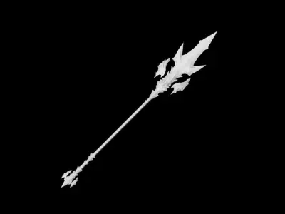 Legendary Spear Low-poly 3D model