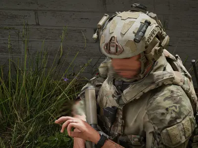 MILITARY GAME-READY OPS-CORE Super High Cut Helmet Low-poly 3D model