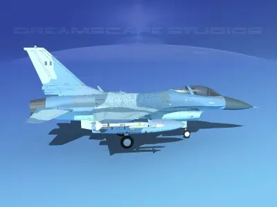 Gen Dyn F-16A Falcon V30 Greece 3D model