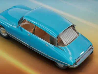Citroen DS Low-poly 3D model