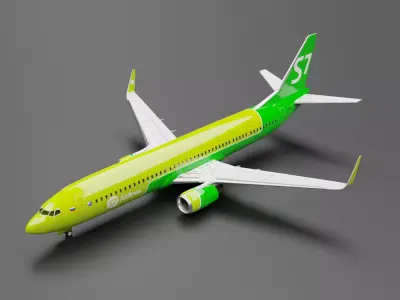 Boeing 737-800 S7 Airlines  Livery 3D model 3D model