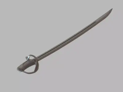 Special military School of St Cyr cavalry Saber 3D print model