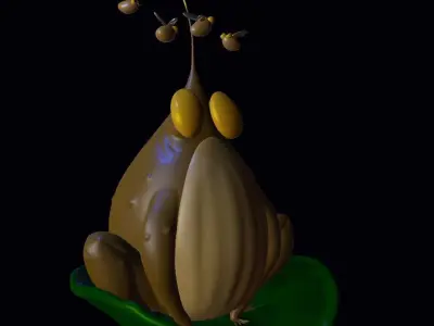 surprised toad 3D model