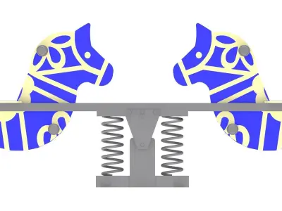 Horse Seesaw Free 3D model