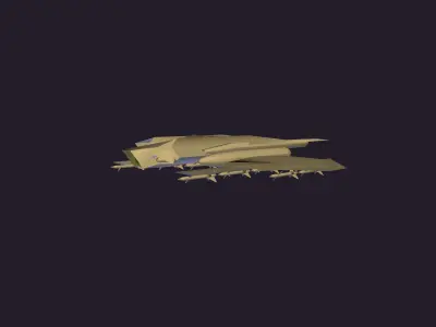zanac Missile drone Free low-poly 3D model