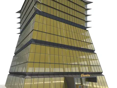 Commercial Building-021 Office Tower 3D model
